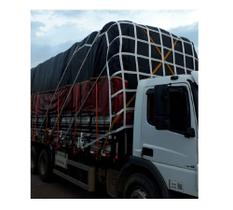 Rede Para Contenção De Carga Caminhão 4M x 3M 5000KG Com 8 Ganchos 5M 35CM x 35 CM Mave Branca