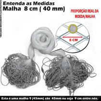 Rede Redinha Pronta Malha 8 cm (40mm) 65mts Fio 30