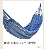 Rede solteiro azul de franja