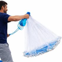 Rede Tarrafa Para Pesca 3m Nylon Malha Com Disco Lançador Rede Tarrafa Para Pesca 3m Nylon Malha Com Disco Lançador