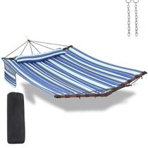 Rede TEGERDEGER 3,7 m para 2 pessoas com 204 kg de capacidade Blue Stripes