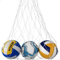 Rede Transporte De Bola Futebol Volei Fio 4Mm Seda 20 Bolas