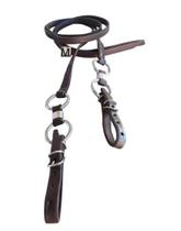 Rédea 4 Argolas De Couro Tratado Para Cavalo