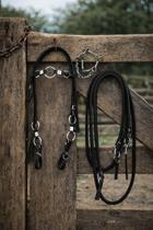 Rédea Cabecada Freio Inox Cavalos Quarto De Milha Acessorios Redia - Selaria Forte