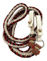 Rédea De Lã De Carneiro Com Biqueiras De Couro Natural