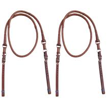 Rédea rabo de tatu Trançada De Couro para cavalo