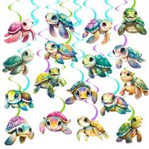 Redemoinhos para pendurar para festas CANDY CHEF Turtle Theme 20 unidades