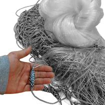 Redinha Pega Peixe Pronta 70M Malha 8 (4cm entre nós e 8cm aberta) Fio 0.30 Rede Pesca 1,92m Pescaria 30x40x24x70m