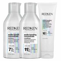 Redken Acidic Bonding Concentrate Kit Shampoo + Condicionador + Máscara