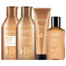 Redken All Soft Kit Shampoo + Condicionador + Máscara + Óleo