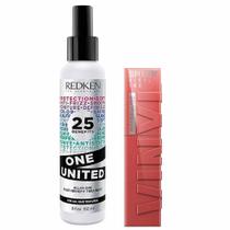 Redken e Maybelline Kit - Spray de Tratamento One United + Batom Líquido Super Stay Vinyl Ink Peachy