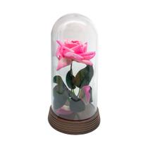 Redoma com Rosa Amarela , inspirada na A Rosa Encantada do filme a A Bela e A Fera e do O Pequeno Príncipe