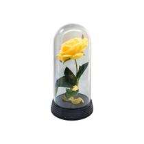 Redoma Cúpula A Rosa Encantada A Bela E A Fera / Pequeno Príncipe Base Preta com Rosa Amarela Redoma Cúpula A Rosa Encantada A Bela E A Fera / Pequeno Príncipe Base Preta com Rosa Amarela