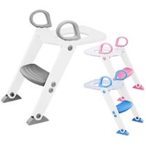 Redutor De Assento Infantil Com Escada Para Vaso Sanitário Troninho Antiderrapante Dobrável e Portátil Styll baby Redutor De Assento Infantil Com Escada Para Vaso Sanitário Troninho Antiderrapante Dobrável e Portátil Styll baby