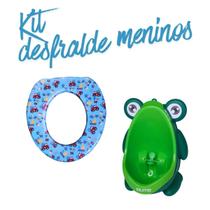 Redutor de Assento Sanitário Almofadado + Penico Mictório Sapinho Desfralde Infantil para Meninos