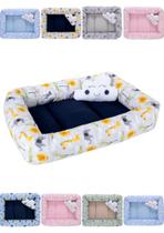 redutor de berço ninho com ziper e almofada estampadas confortavel para o bebe