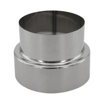 Redutor De Duto Em Aço Inoxidável Prateado 120mm a 100mm, Peça HVAC Durável E Resistente Ao Calor