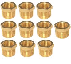 Redutor de encaixe de tubo roscado de latão 3/4 NPT macho x 1/2 NPT fêmea Redutor de encaixe de tubo roscado de latão 3/4 NPT macho x 1/2 NPT fêmea