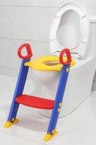 Redutor Infantil De Privada Com Escada Dobrável E Apoio De Mãos Antiderrapante Redutor Infantil De Privada Com Escada Dobrável E Apoio De Mãos Antiderrapante