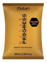 Redutor reconstrutor mutari progress sachet 60g - selagem sem formol alisamento capilar redutor de volume frizz disciplinante blindagem dos fios