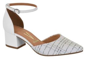 Ref. 1220.317 Scarpin Vizzano Social Salto Bloco Bico Fino Conforto