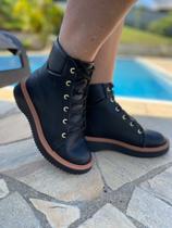 Ref. 5339.204 - bota coturno feminino moleca cano salto baixo confortável