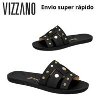 Ref 6363.135 - Chinelo Feminino Vizzano Slide Com Tachas Ref 6363.135 - Chinelo Feminino Vizzano Slide Com Tachas
