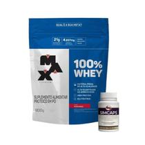 Refil 100% Whey Protein Concentrado 900g - Max Titanium + Dose Vitafor