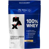 Refil 100% Whey Protein Concentrado Max Titanium 900g Baunilha