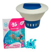 Refil 5 Pastilha De Cloro 200g Piscina + Clorador Margarida Refil 5 Pastilha De Cloro 200g Piscina + Clorador Margarida