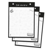 Refil 80 folhas para Mini Caderno Argolado Fichário Friends Vertical com 2 furos Bloco de Anotações - DAC