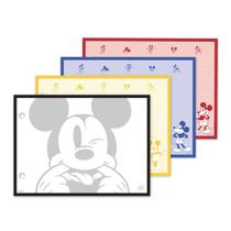 Refil 80 folhas para Mini Caderno Argolado Mickey 2 furos folhas coloridas 4 cores