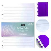 Refil 80fls Pautadas Compatível Caderno Inteligente Grande