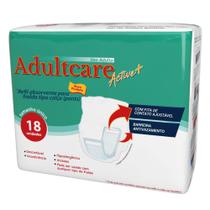 Refil Absorvente Adultcare Active+ para Fralda Tipo Calça Tamanho Único 18 Unidades Descartáveis