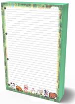 Refil Argolado 90g 80 Folhas Cute Fazenda Caderno Fichario