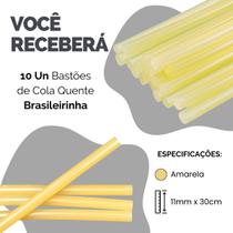 Refil Bastão Cola Quente Branca Preta Amarelo Artesanato - Escolha Seu Kit