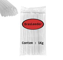 Refil Bastão Cola Quente Grossa Transparente Pacote C/ 1kg - BrasLeeder