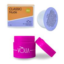 Refil Blister Gel LED UV Classic Nude, 24g Pote ECO, Vòlia Manicure Nail Designer Profissional Alongamento de Unhas, Unhas de Gel