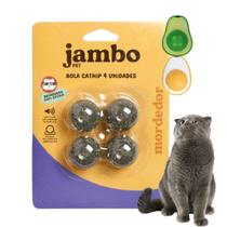 Refil Bolinha Catnip Para Reposição Brinquedo Gato Abacate e Outros 4 unidades Jambo Pet