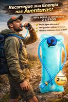 Refil Bolsa de Hidratação 2 Litros com Mangueira e Válvula Reservatório de Água para Mochila Térmic