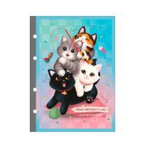Refil Caderno Argolado Colegial 80 Fls Tiliflex Tilibra - Purrfect Cats 1