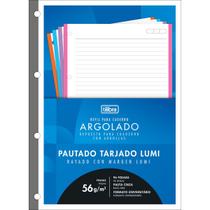 Refil Caderno Argolado Fichário Tiliflex Tarjado Lumi Universitário Académie 96 Folhas Tilibra