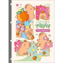 Refil Caderno Argolado Fichário Universitário Capivara 80 folhas 200x275mm Capyclub - Tilibra