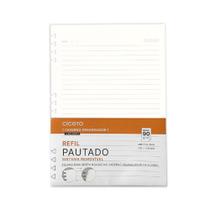 Refil caderno criativo argolado 40fls offset 90g pautado 17x24