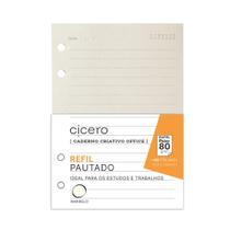 Refil Caderno Criativo Argolado Cicero Pólen Pautado A6 80g/m² Com 40 Folhas