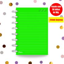 Refil Caderno de Disco Sistema Inteligente I Green Neon