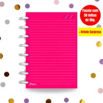 Refil Caderno de Disco Sistema Inteligente I Pink Neon