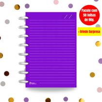 Refil Caderno de Disco Sistema Inteligente I Purple Neon
