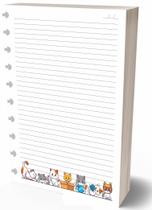 Refil Caderno De Discos B5 90G 10 Furos Gatinhos 100 Folhas