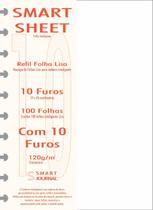 Refil Caderno Inteligente 120g 100 FLS Branco Liso 10 Furos Refil Caderno Inteligente 120g 100 FLS Branco Liso 10 Furos